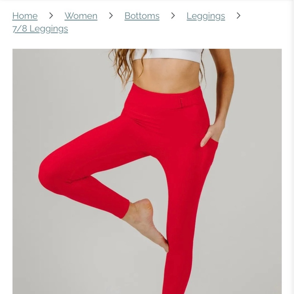 Women's Red Leggings
